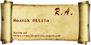 Reznik Attila névjegykártya